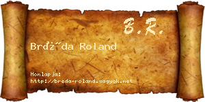 Bréda Roland névjegykártya